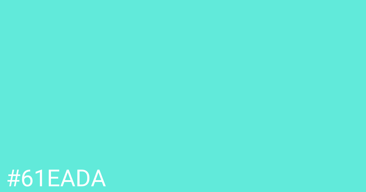 Hex color #61eada graphic