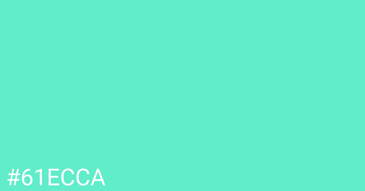 Hex color #61ecca graphic