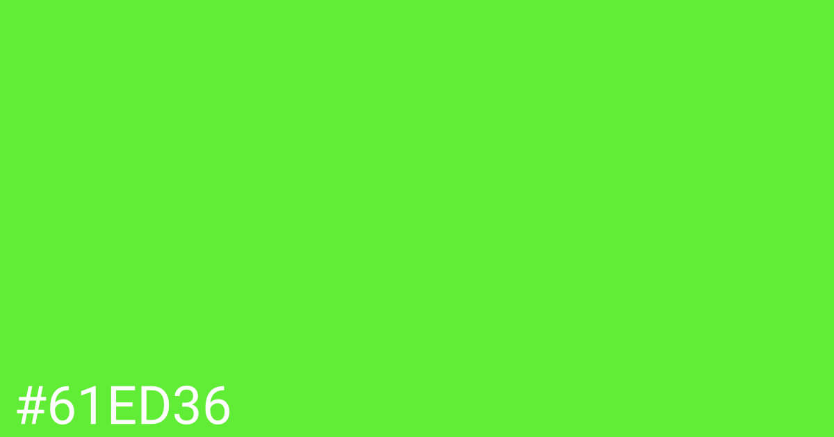 Hex color #61ed36 graphic