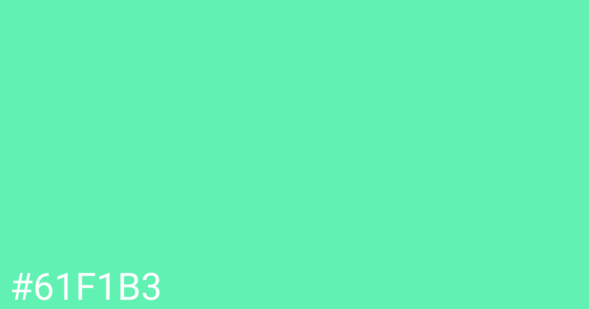 Hex color #61f1b3 graphic