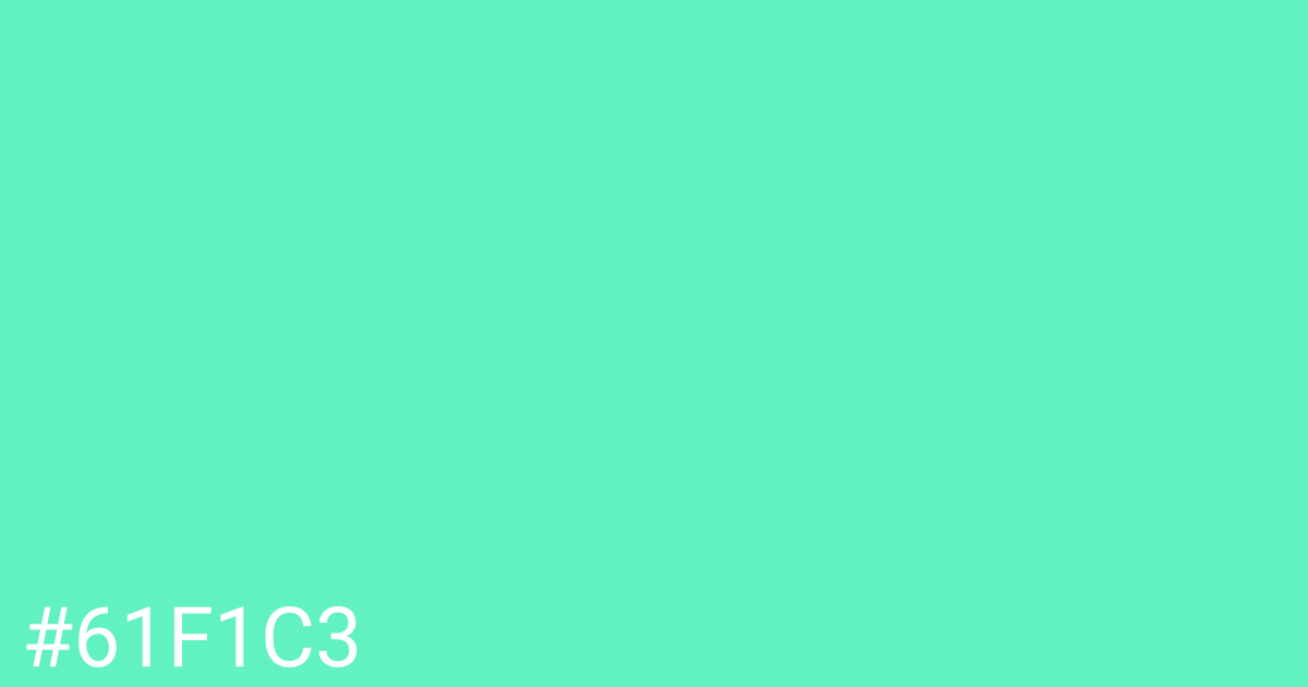 Hex color #61f1c3 graphic