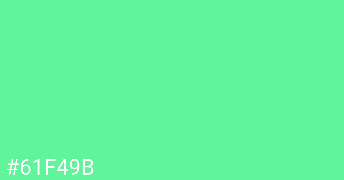 Hex color #61f49b graphic