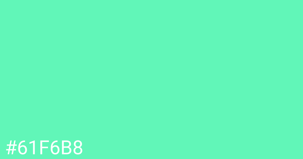 Hex color #61f6b8 graphic