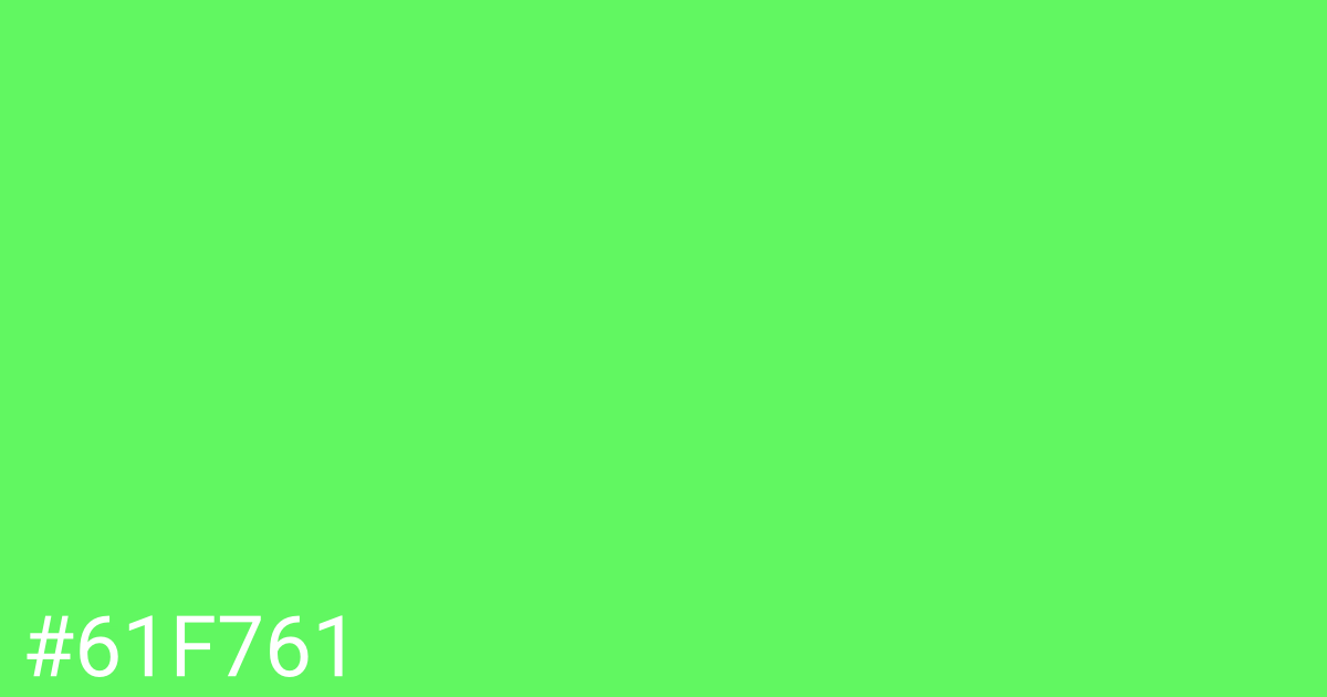 Hex color #61f761 graphic