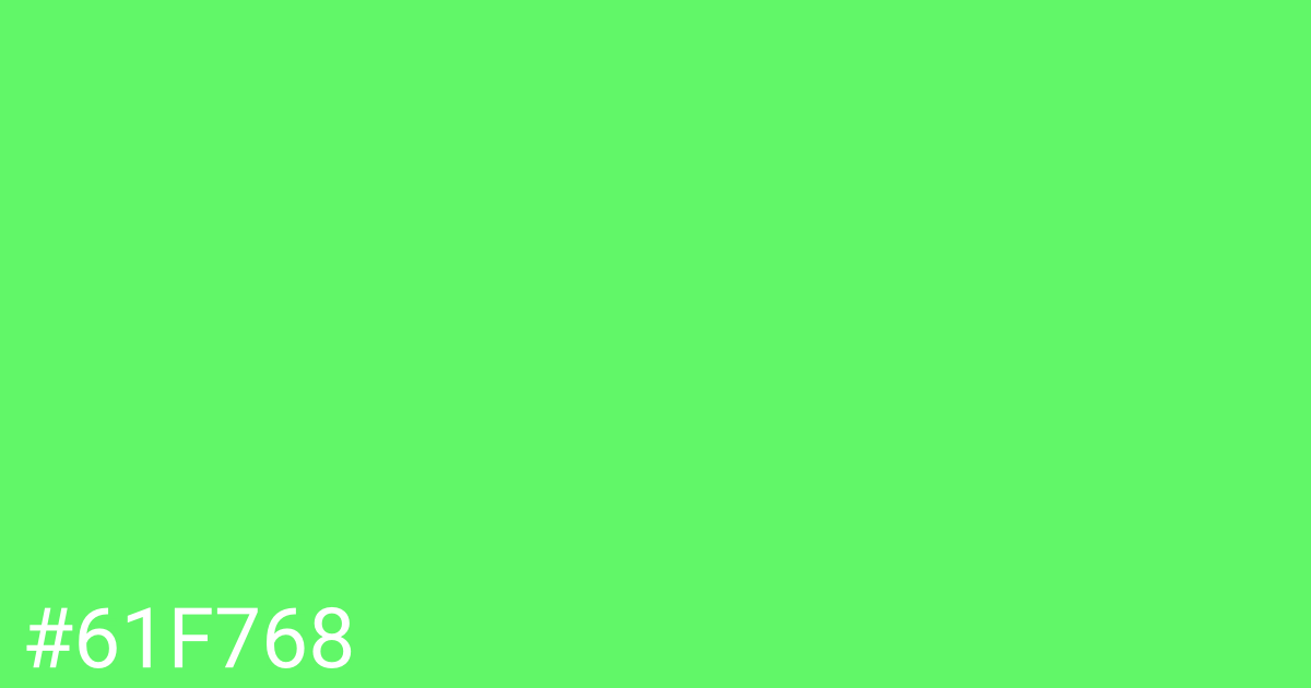 Hex color #61f768 graphic