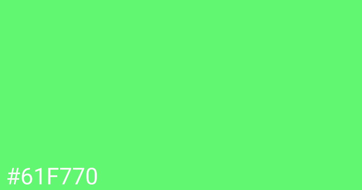 Hex color #61f770 graphic