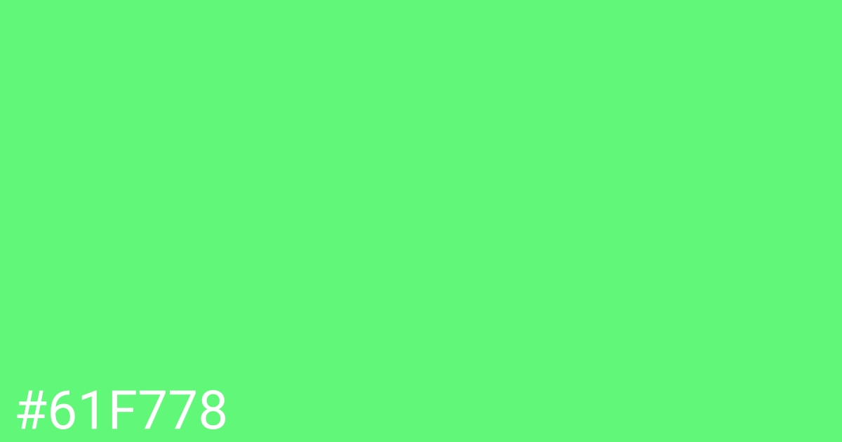 Hex color #61f778 graphic