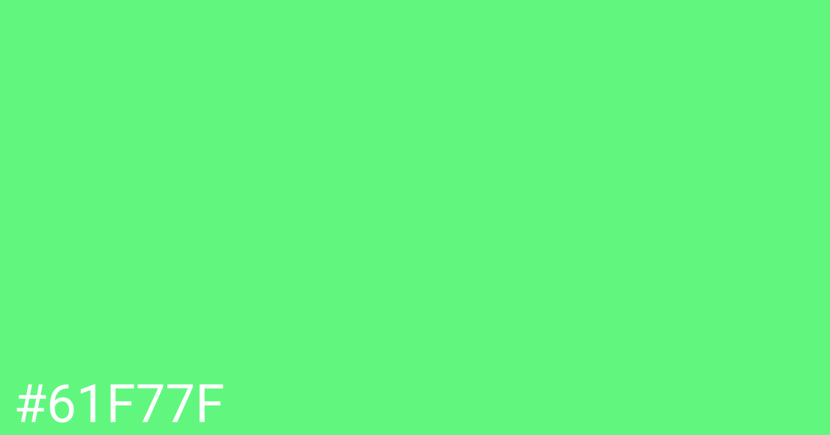 Hex color #61f77f graphic