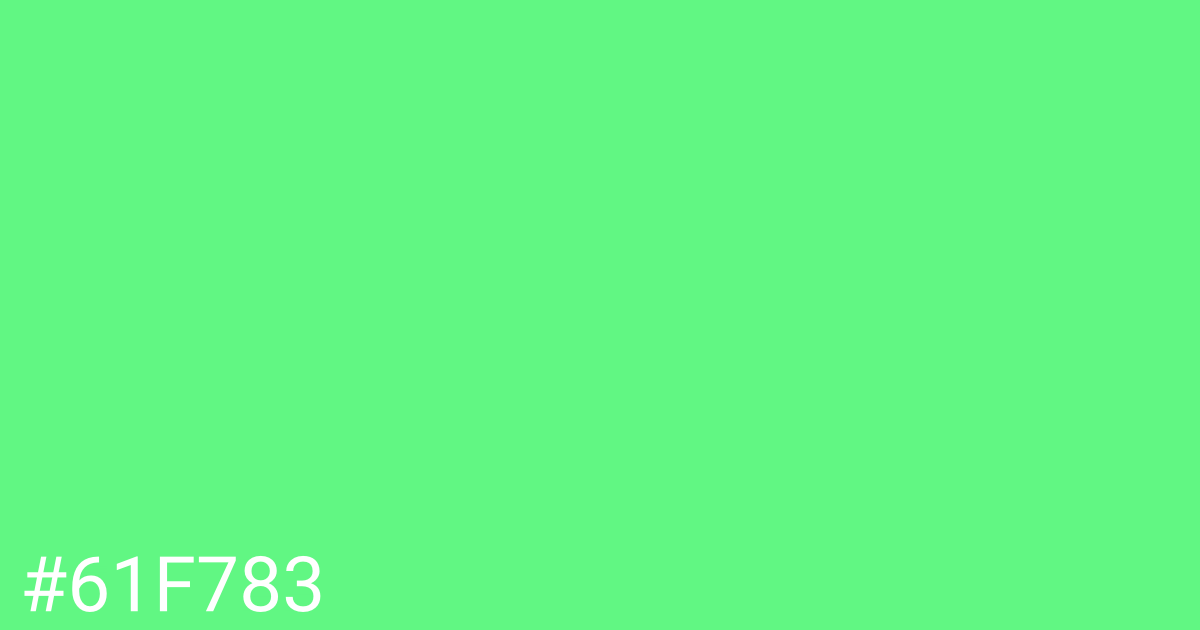 Hex color #61f783 graphic