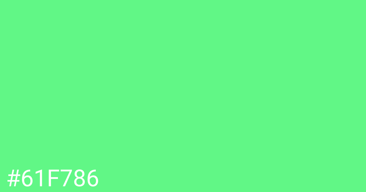 Hex color #61f786 graphic