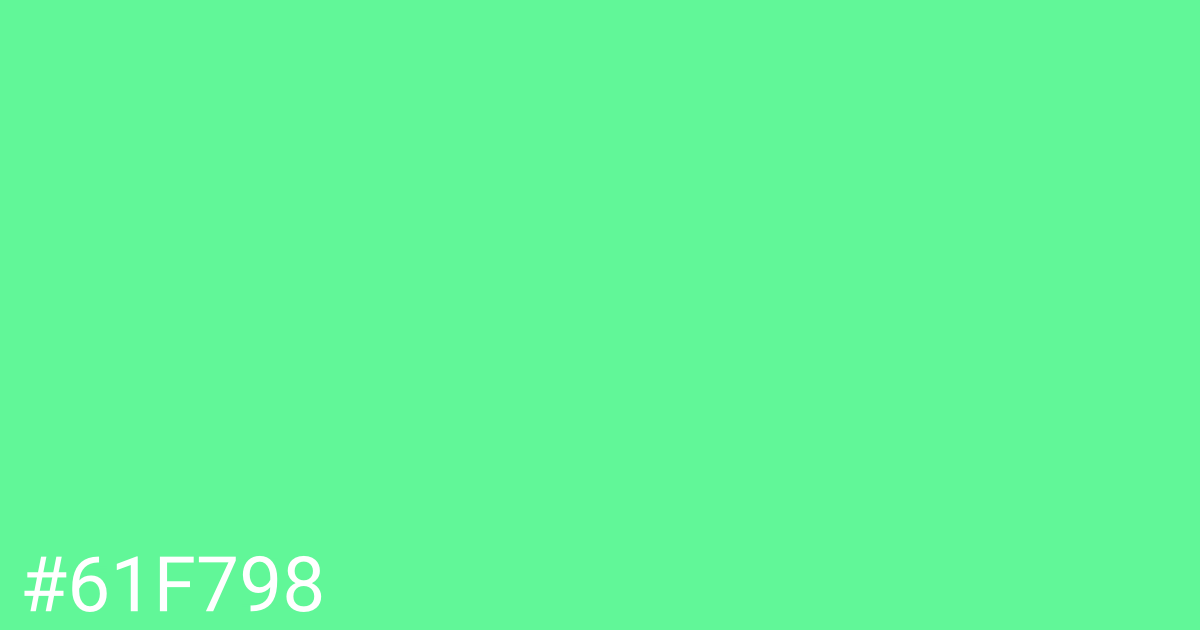 Hex color #61f798 graphic