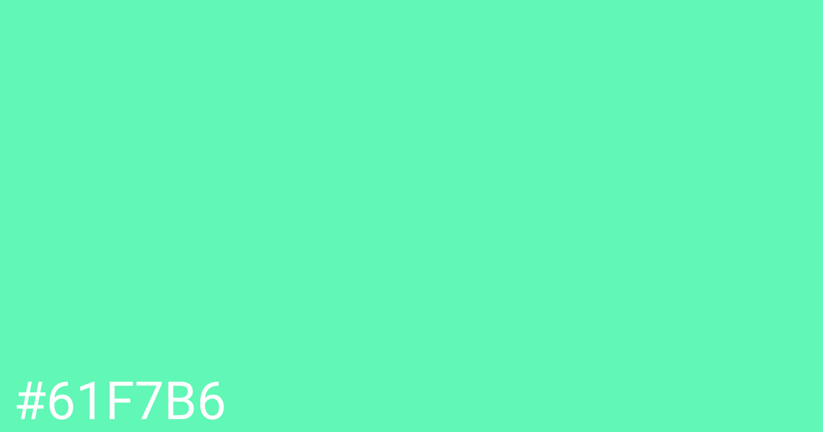 Hex color #61f7b6 graphic