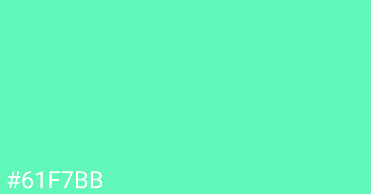 Hex color #61f7bb graphic