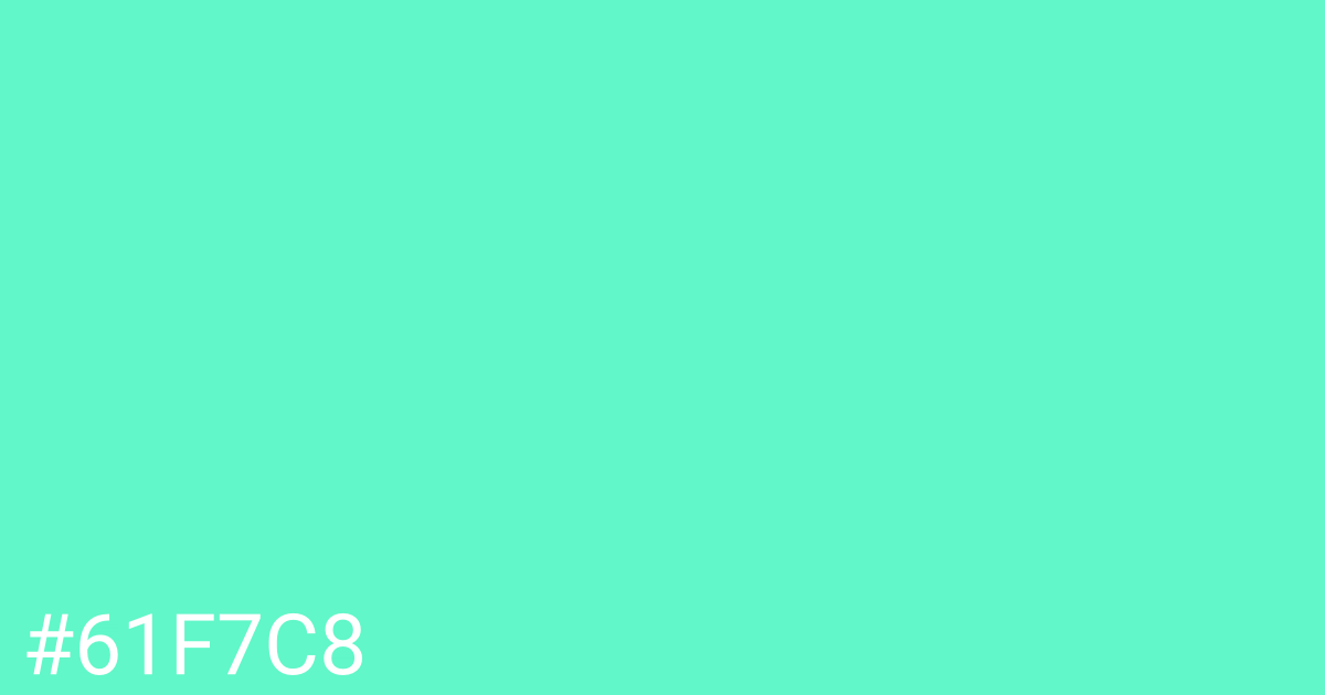 Hex color #61f7c8 graphic