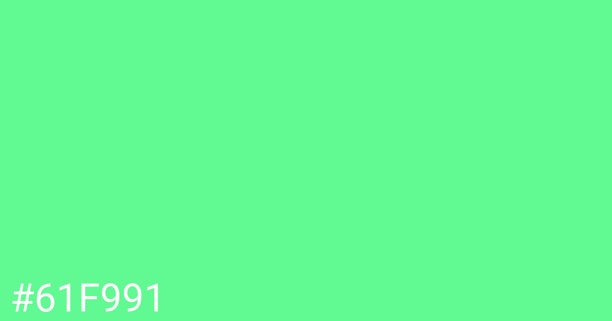 Hex color #61f991 graphic