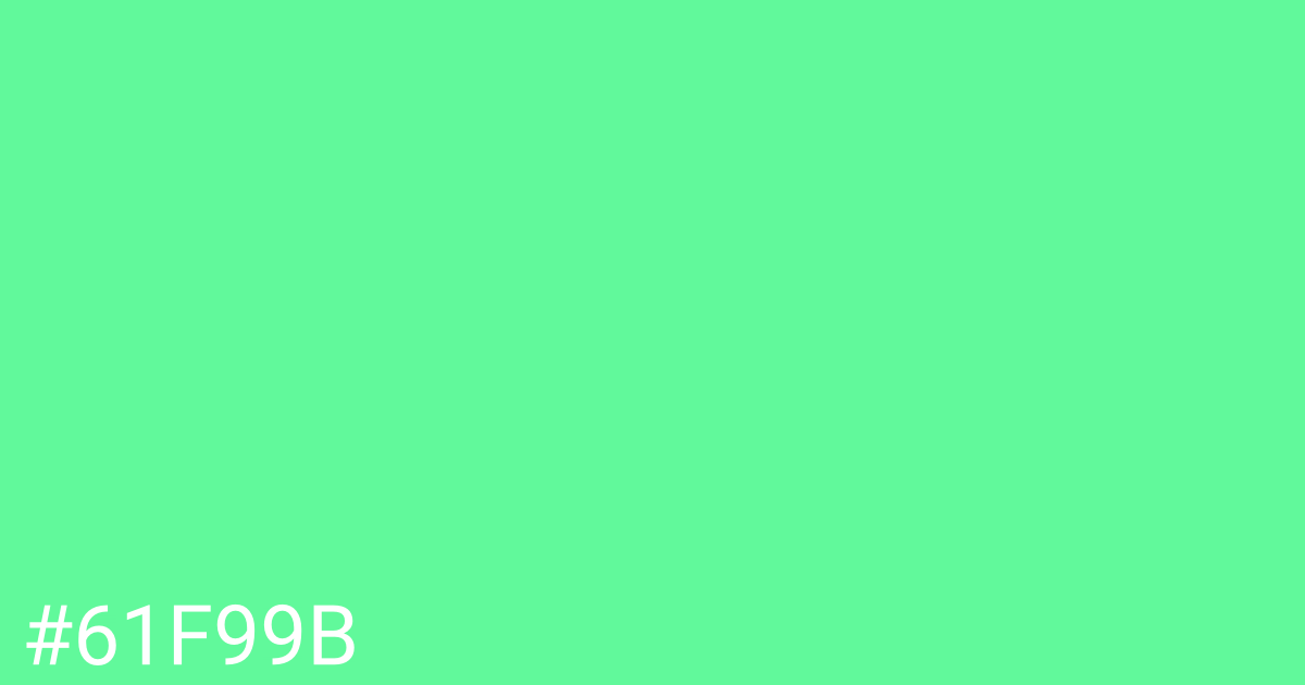 Hex color #61f99b graphic