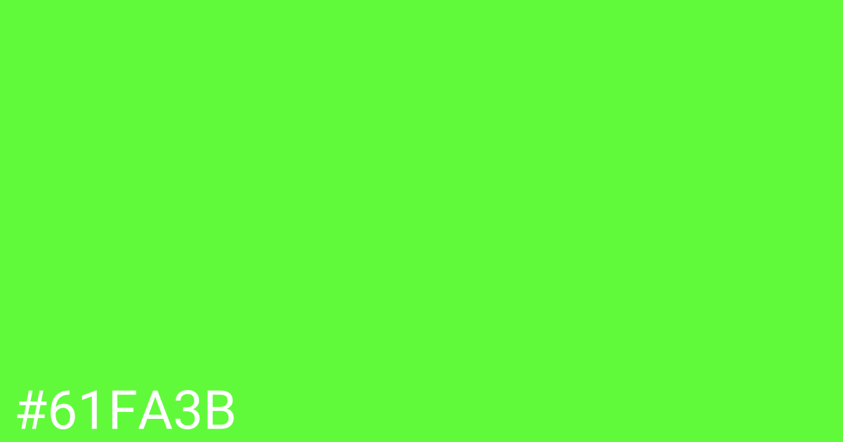 Hex color #61fa3b graphic