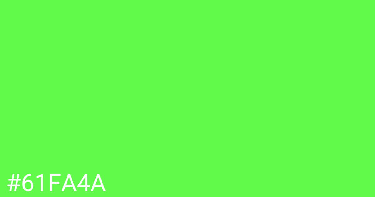 Hex color #61fa4a graphic