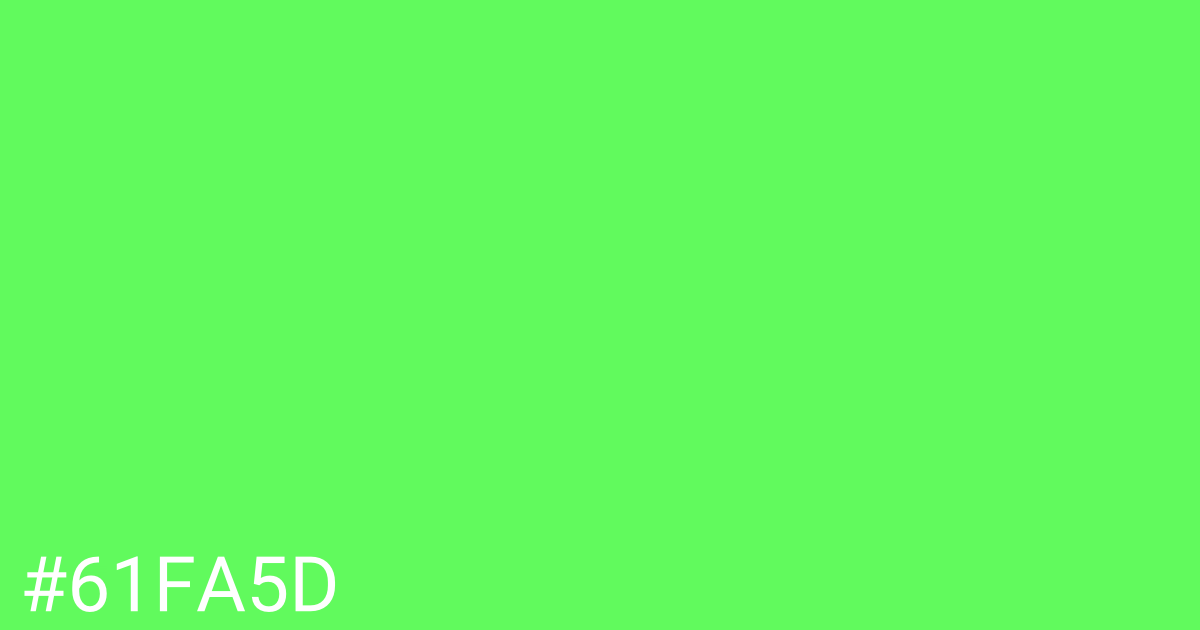 Hex color #61fa5d graphic