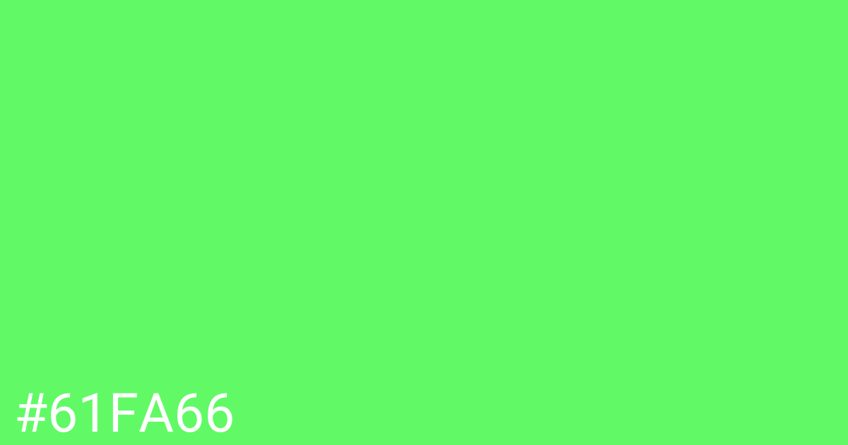 Hex color #61fa66 graphic