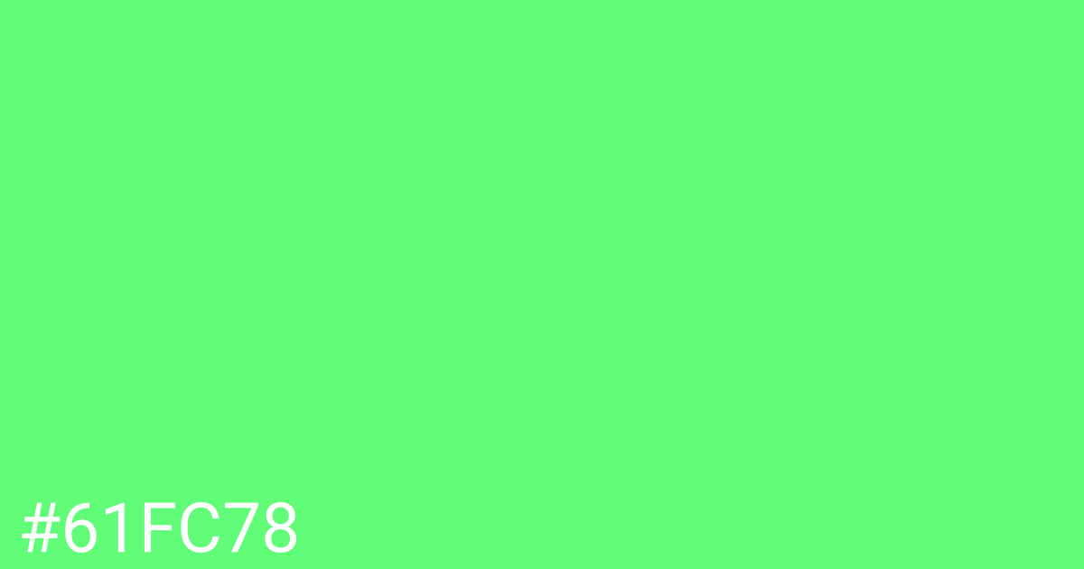 Hex color #61fc78 graphic