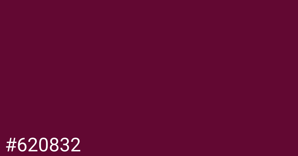 Hex color #620832 graphic