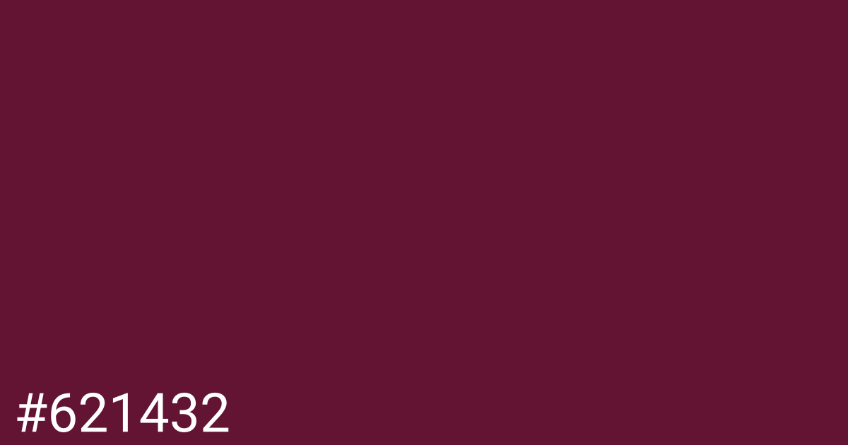 Hex color #621432 graphic