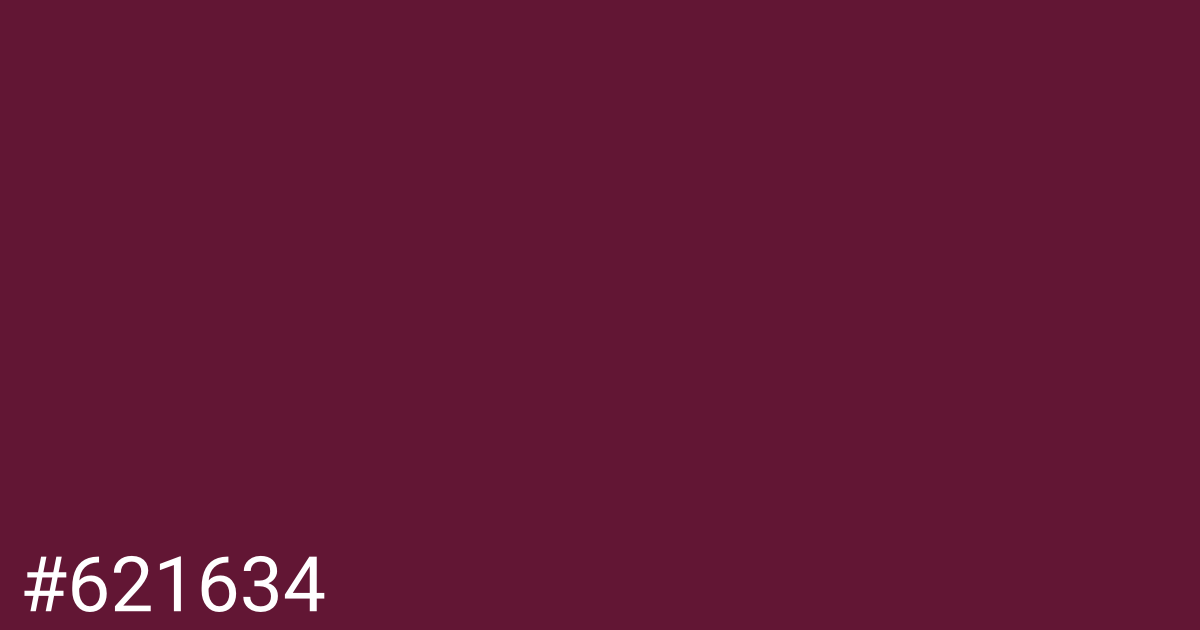 Hex color #621634 graphic