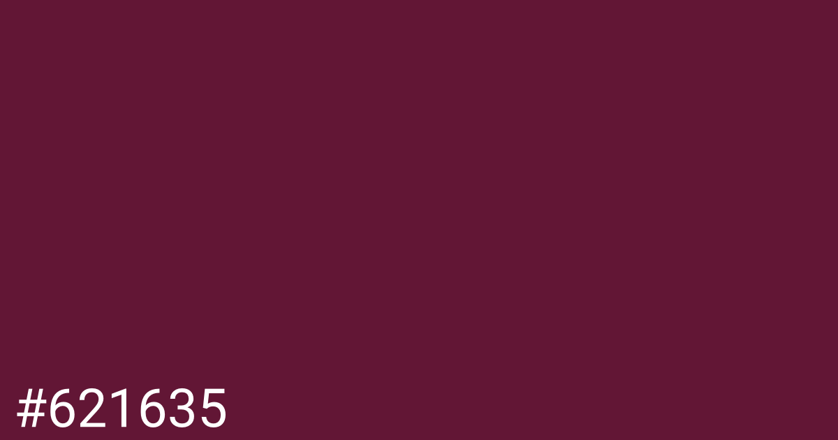 Hex color #621635 graphic