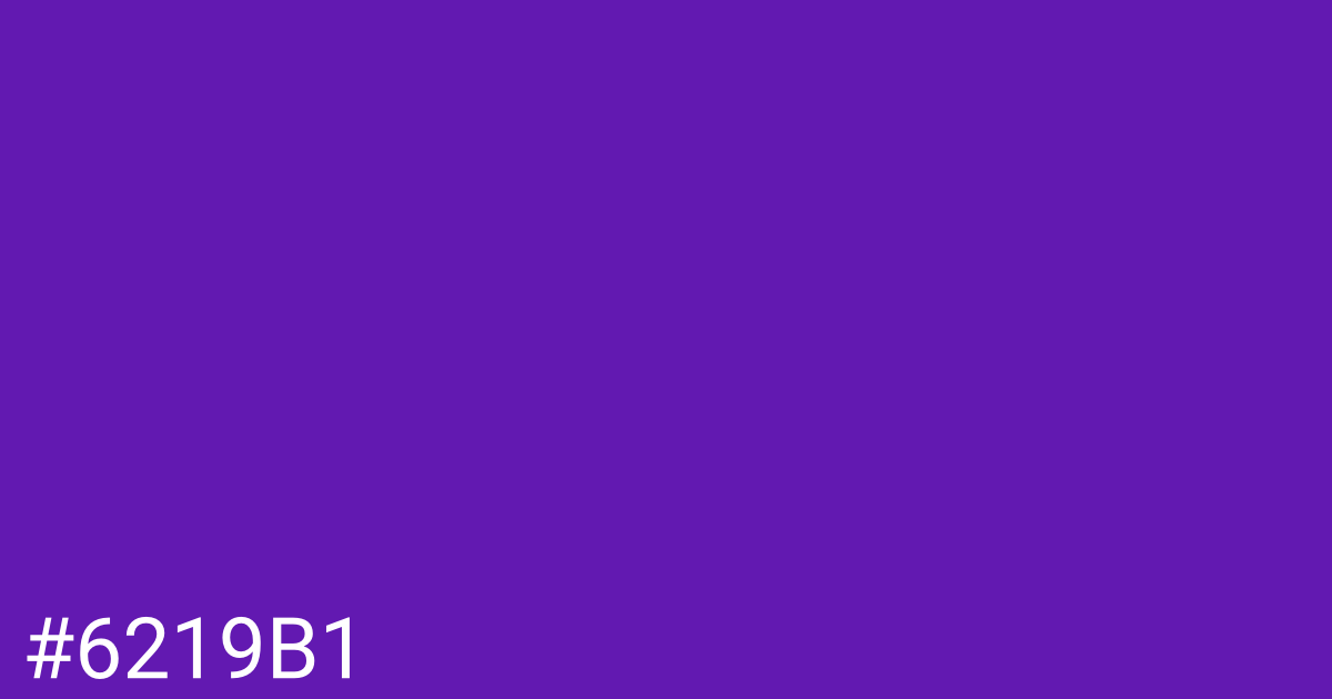 Hex color #6219b1 graphic