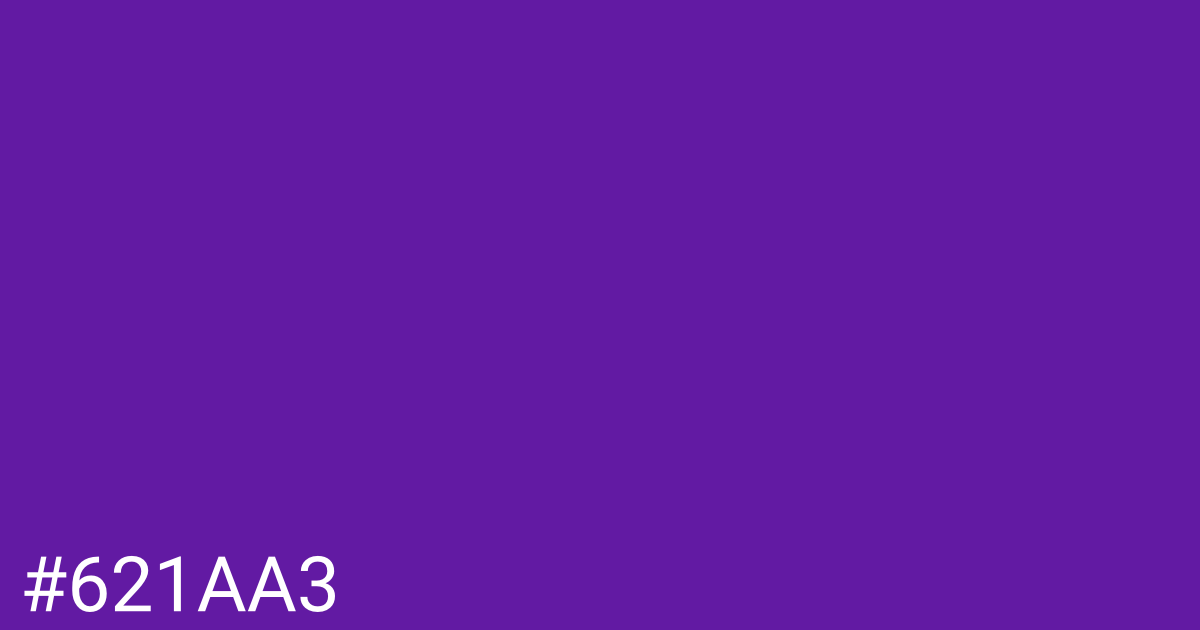 Hex color #621aa3 graphic