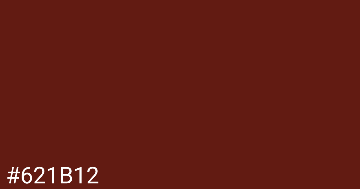 Hex color #621b12 graphic