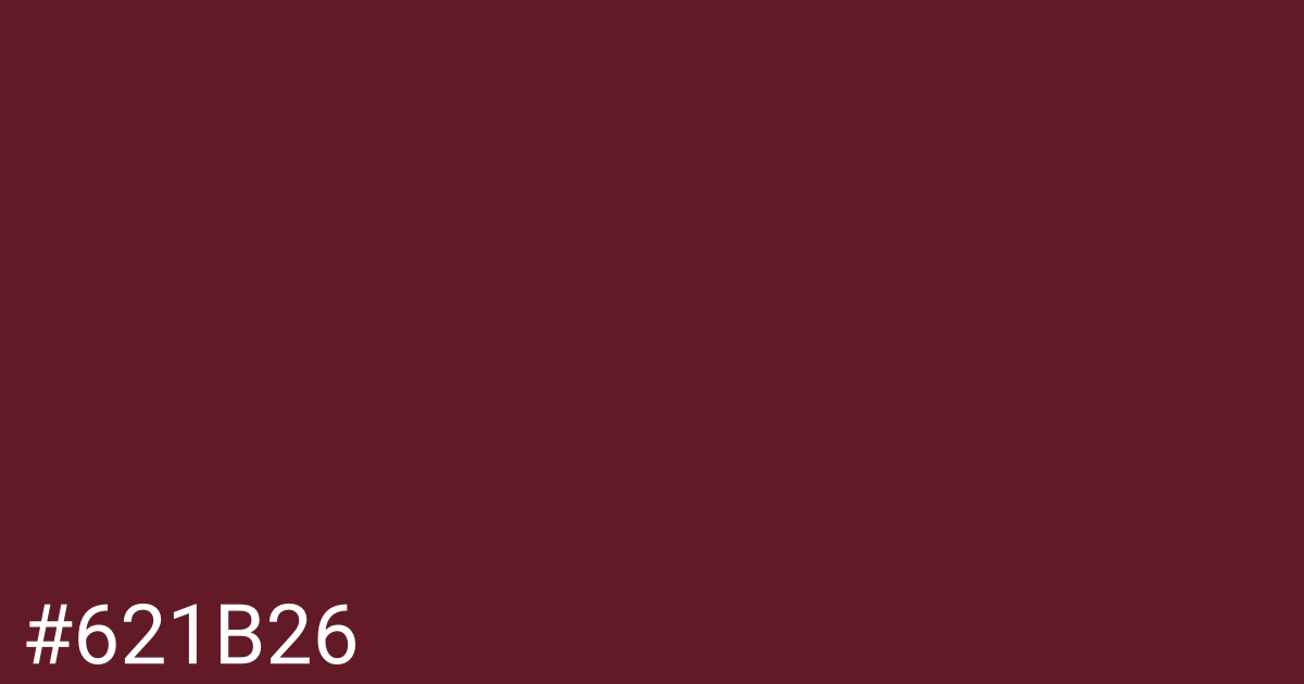 Hex color #621b26 graphic