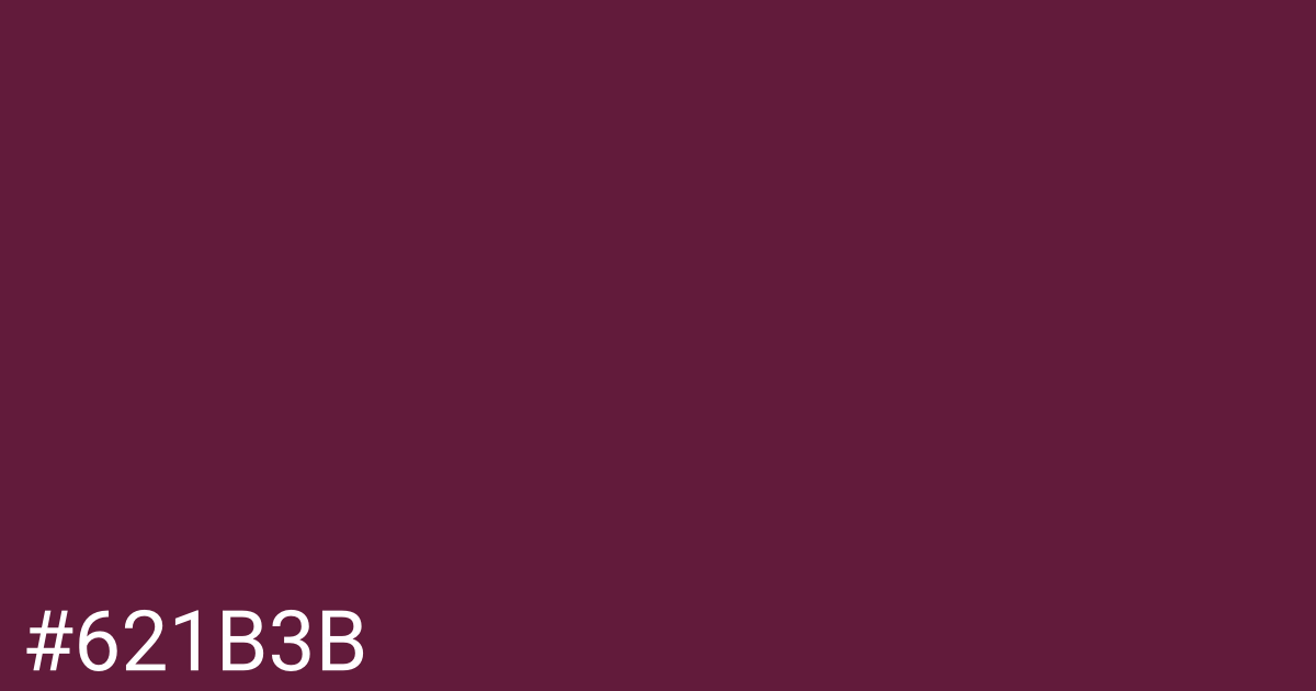 Hex color #621b3b graphic