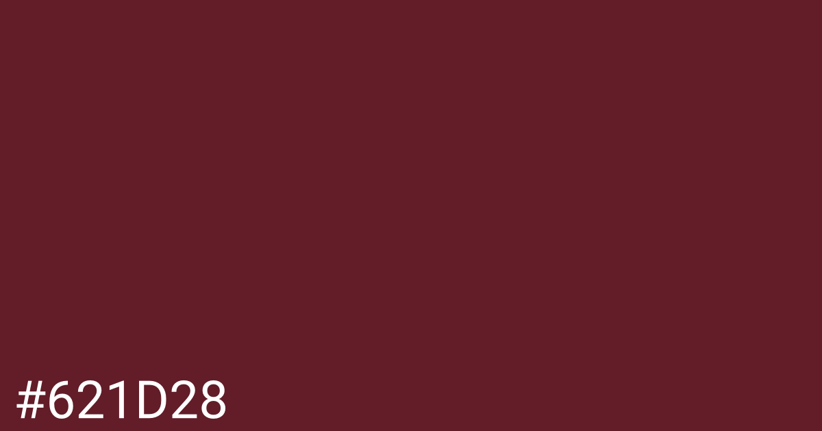 Hex color #621d28 graphic