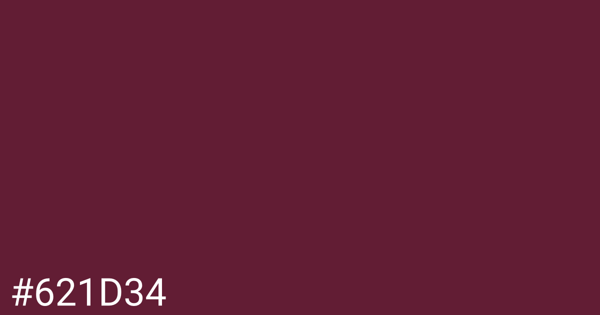 Hex color #621d34 graphic