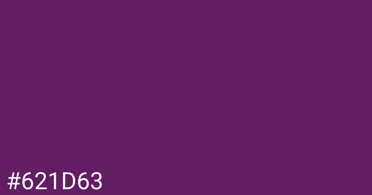 Hex color #621d63 graphic