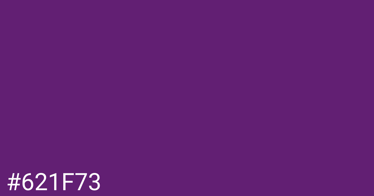 Hex color #621f73 graphic