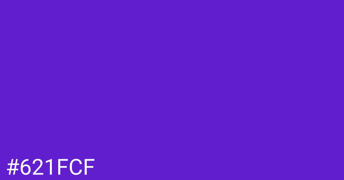 Hex color #621fcf graphic