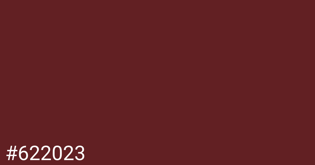 Hex color #622023 graphic