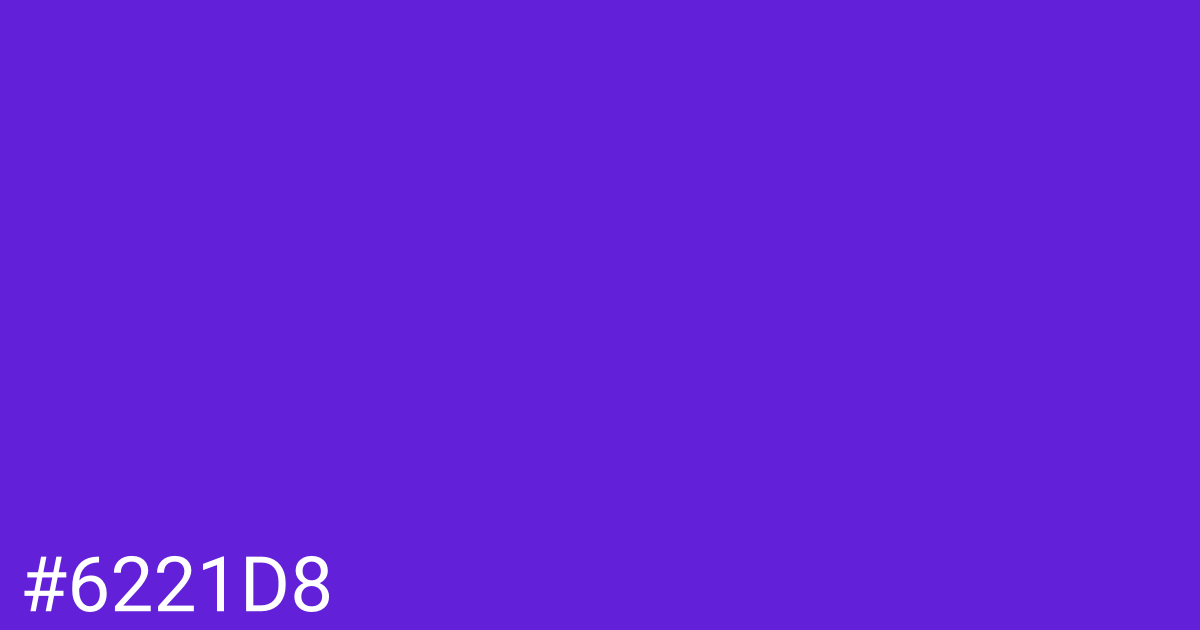 Hex color #6221d8 graphic