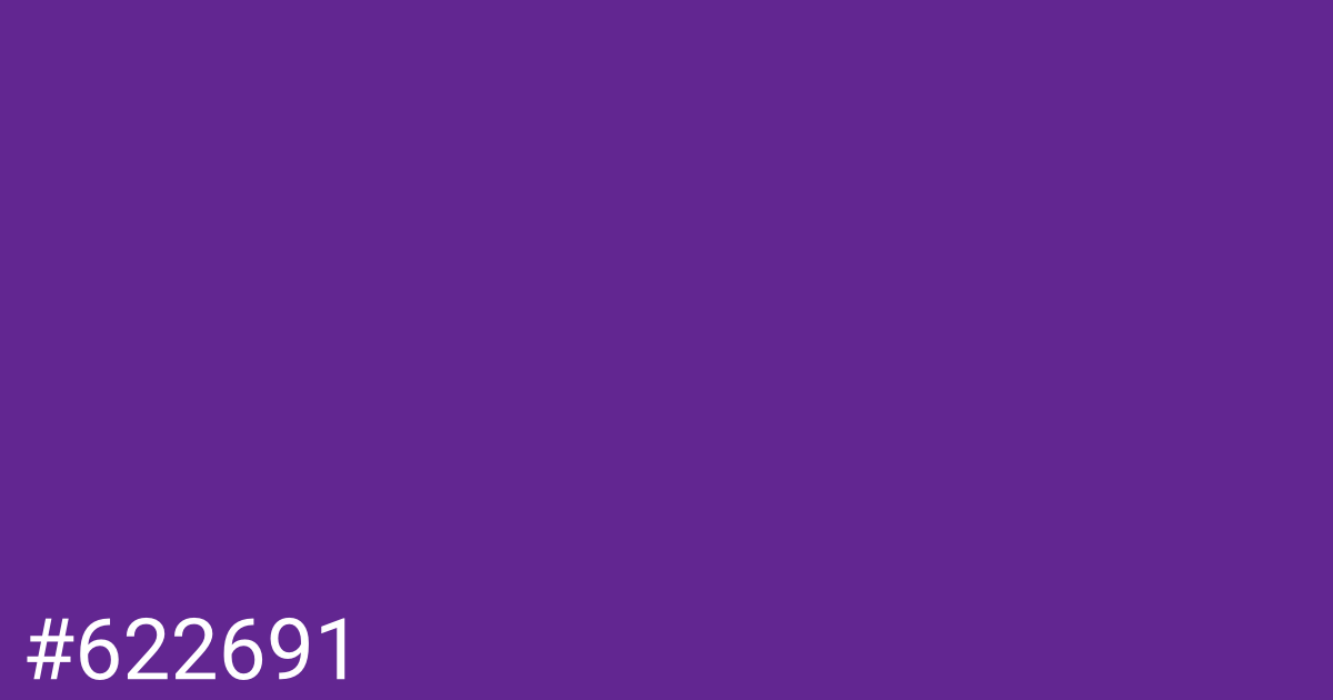 Hex color #622691 graphic