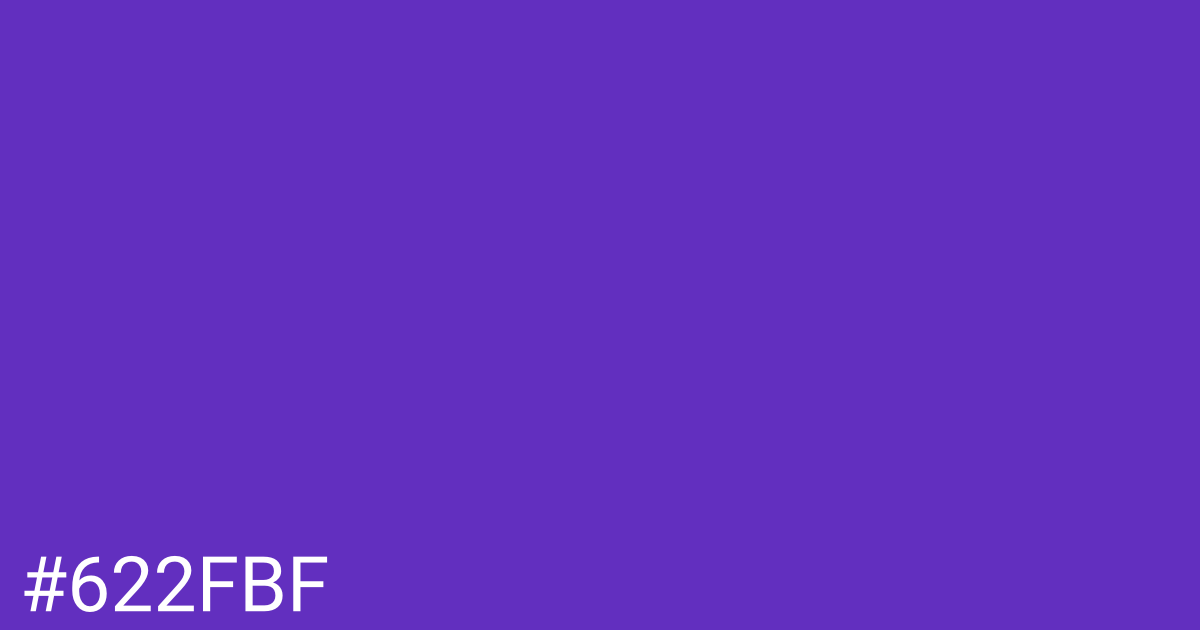Hex color #622fbf graphic
