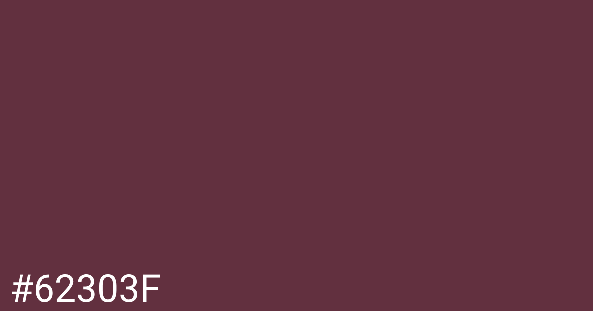 Hex color #62303f graphic