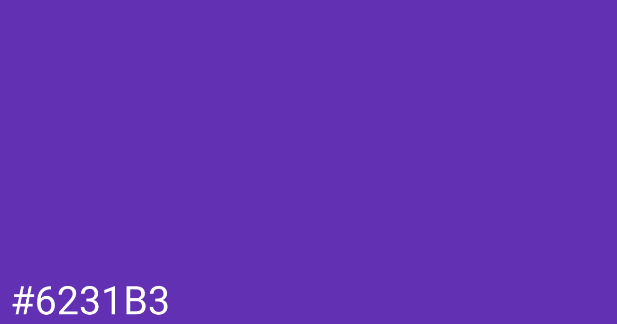 Hex color #6231b3 graphic