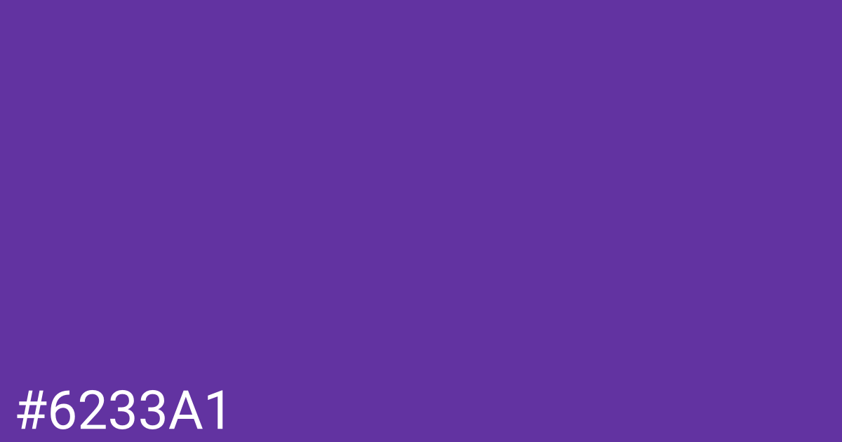 Hex color #6233a1 graphic