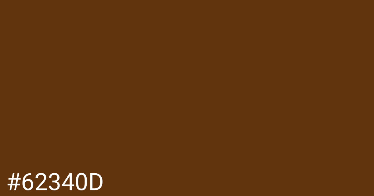 Hex color #62340d graphic