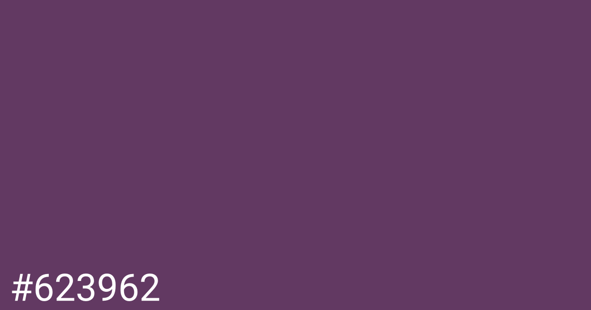 Hex color #623962 graphic