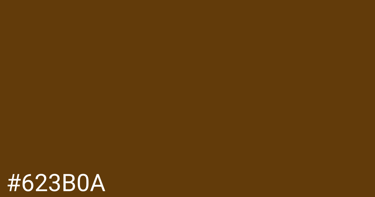 Hex color #623b0a graphic