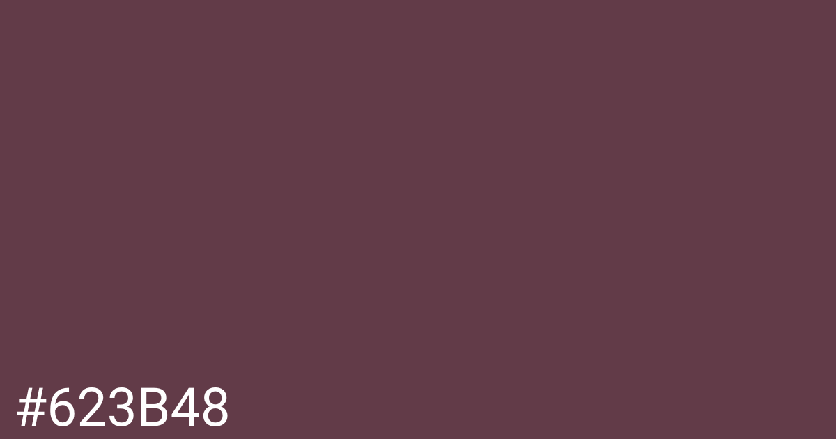 Hex color #623b48 graphic